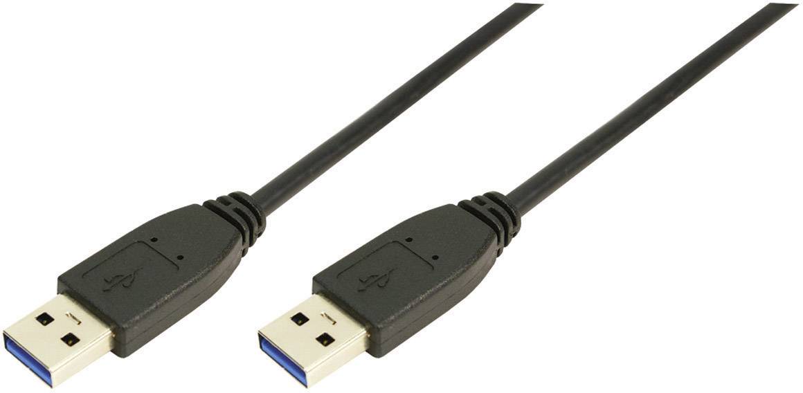 LOGILINK Kabel USB 3.0 Typ-A auf Typ-A, Schwarz, 3 Meter