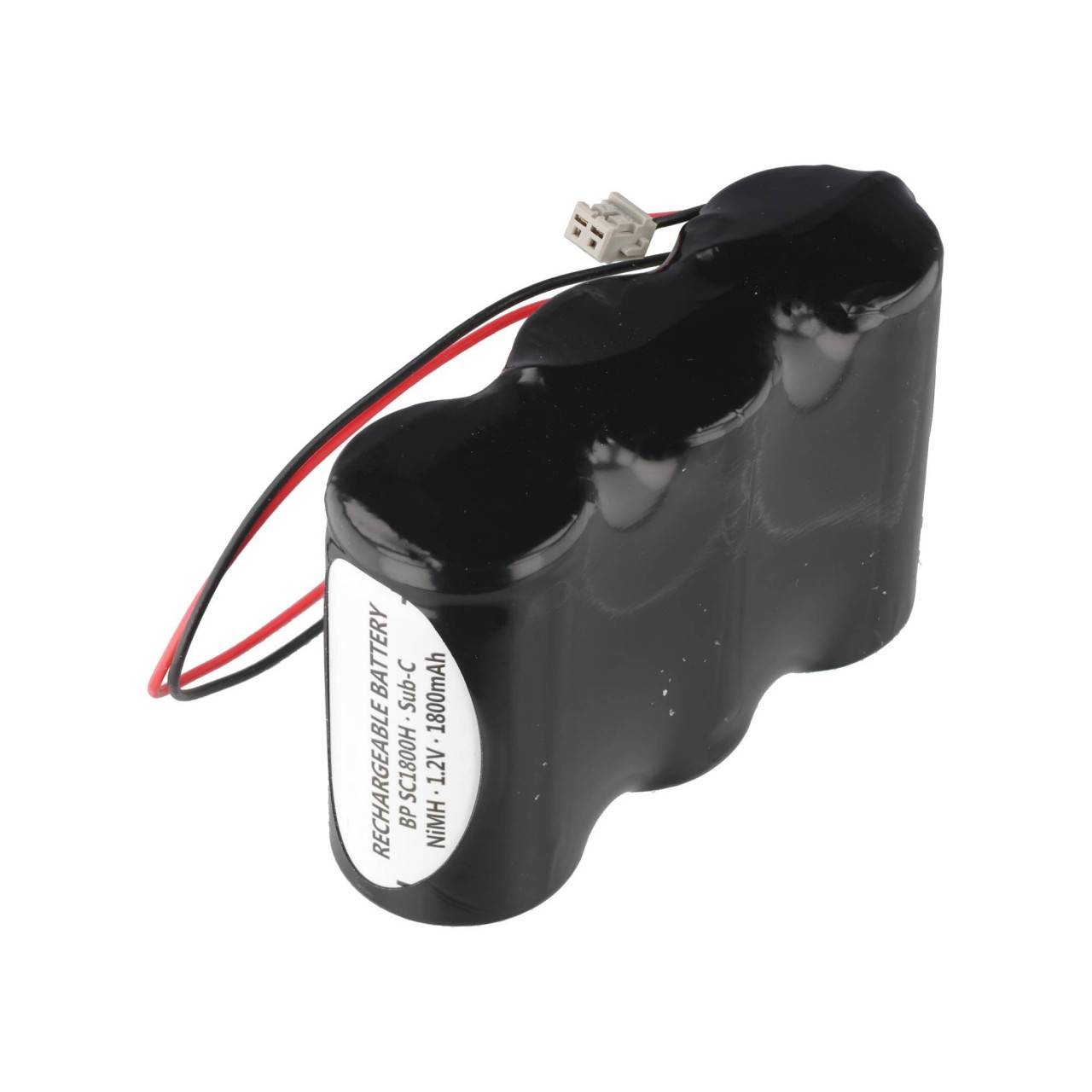 Notleuchtenakku NiMH 3,6V 1800mAh F1x3 Sub-C mit 200mm Kabel und Stecker ersetzt Willing Wi200552-1