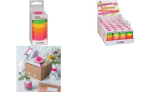 HEYDA Deko-Klebeband "Neon Regenbogen", Thekendisplay (57301403)-0