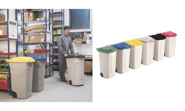Rubbermaid Deckel für Abfall-Rollcontainer, PP, grün-1