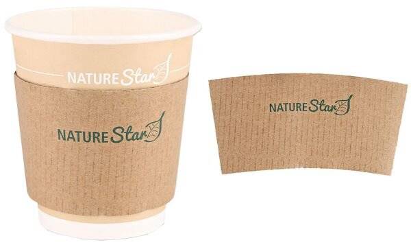 NATURE Star Bechermanschette, aus Pappe, für 200 ml Becher (6496122)