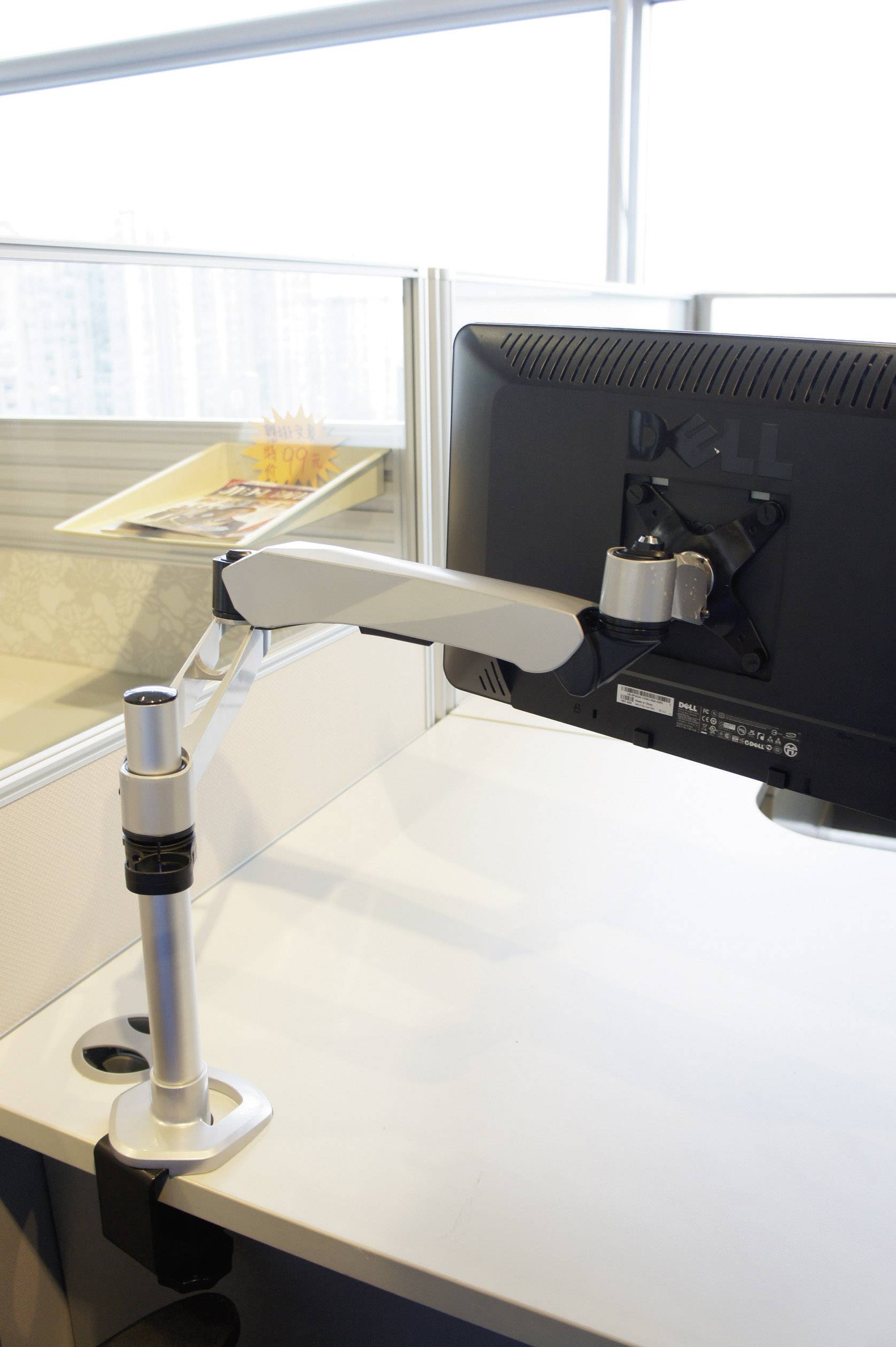 SpeaKa Professional SuperFlex Monitorhalter, Tischmontage mit Gasdruck-Technik mit C-Klemme-4