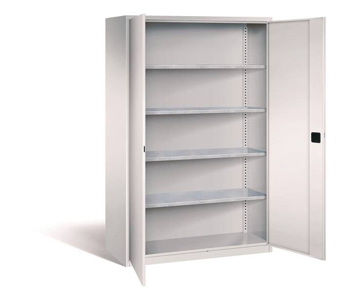 Großraumschrank H1950xB1200xT600mm 4 Fbd.lichtgrau/lichtgrau-0