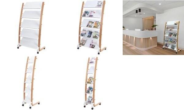 Prospektständer 5x3Fächer holz/stahl-4