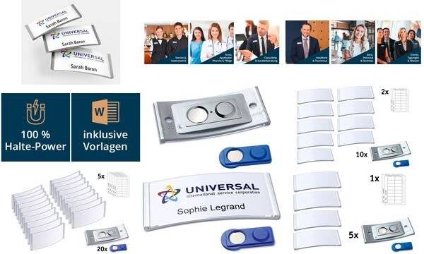 AVERY Zweckform Namensschild, 80 x 34 mm, silber, 10er Set-2