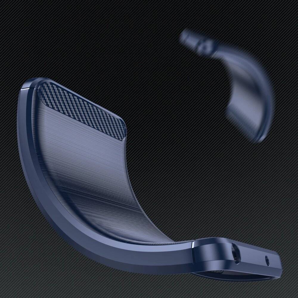 Carbon Case iPhone 14 Pro flexible Gel-Rückseite blau-1