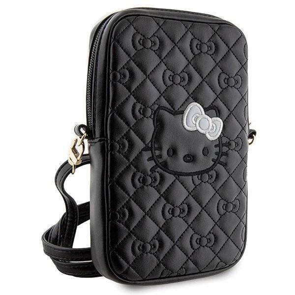Symbolbild für Hello Kitty Quilted Bows Strap-Tasche – Schwarz