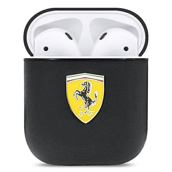 Ferrari FESA2LEBK AirPods-Abdeckung schwarz/schwarz On Track Leather-1