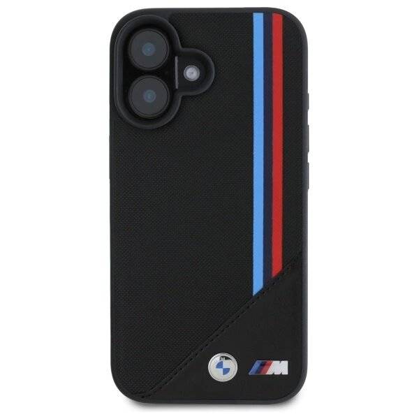 BMW M Meshed Tricolor Stripes MagSafe Case iPhone 16 - Schwarz-3