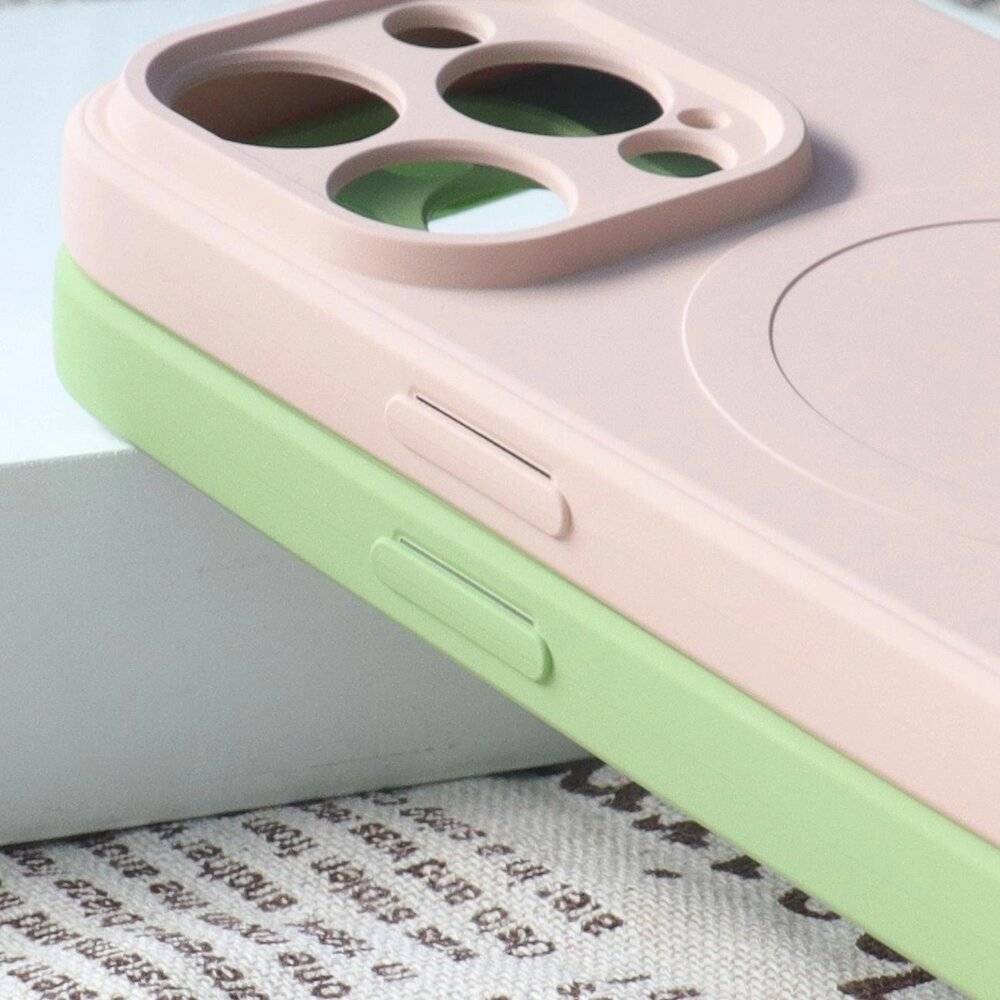 MagSafe-kompatible Silikonhülle iPhone 15 Plus – Creme-4