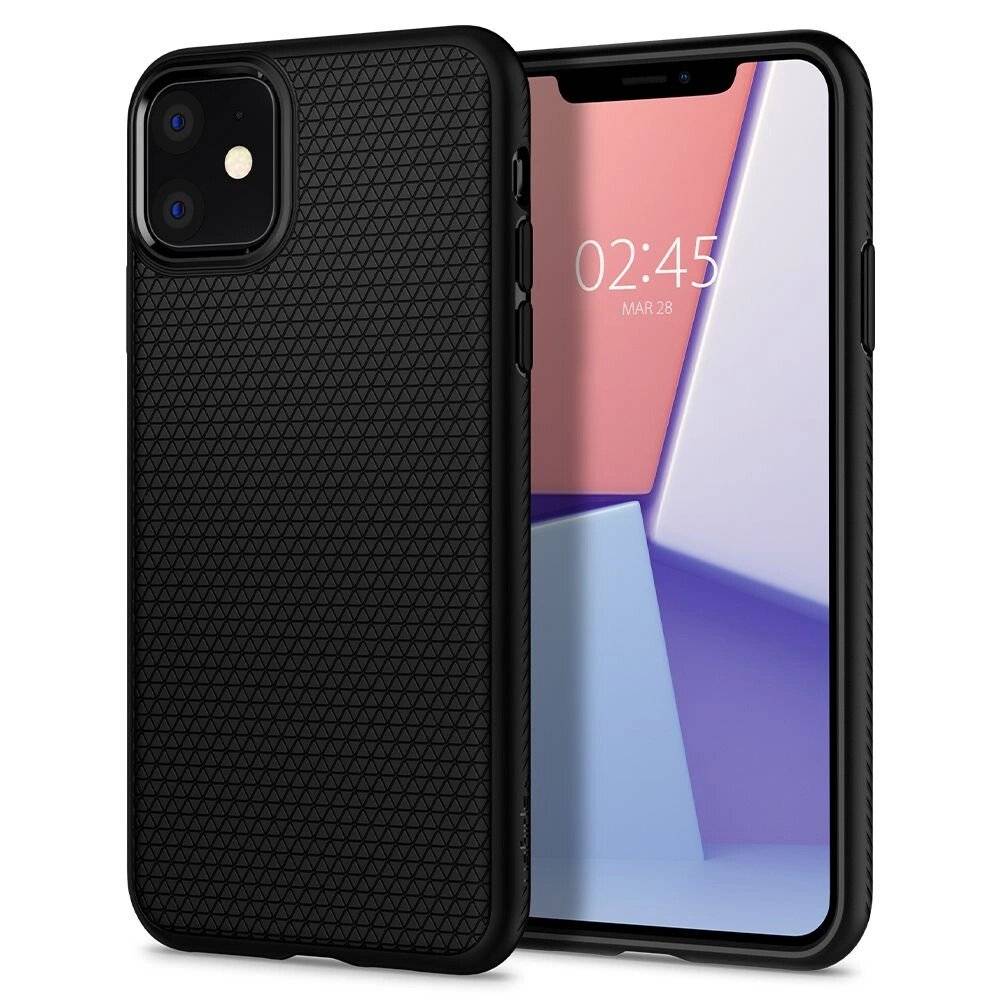 Spigen Liquid Air Hülle iPhone 11 – mattschwarz-5