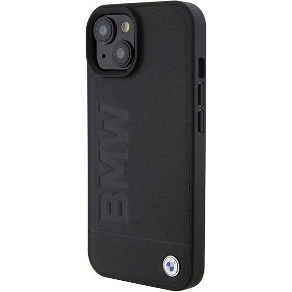 BMW MagSafe Leder Hot Stamp Hülle iPhone 15 Plus – Schwarz-2