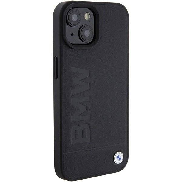 BMW MagSafe Leder Hot Stamp Hülle iPhone 15 Plus – Schwarz-4