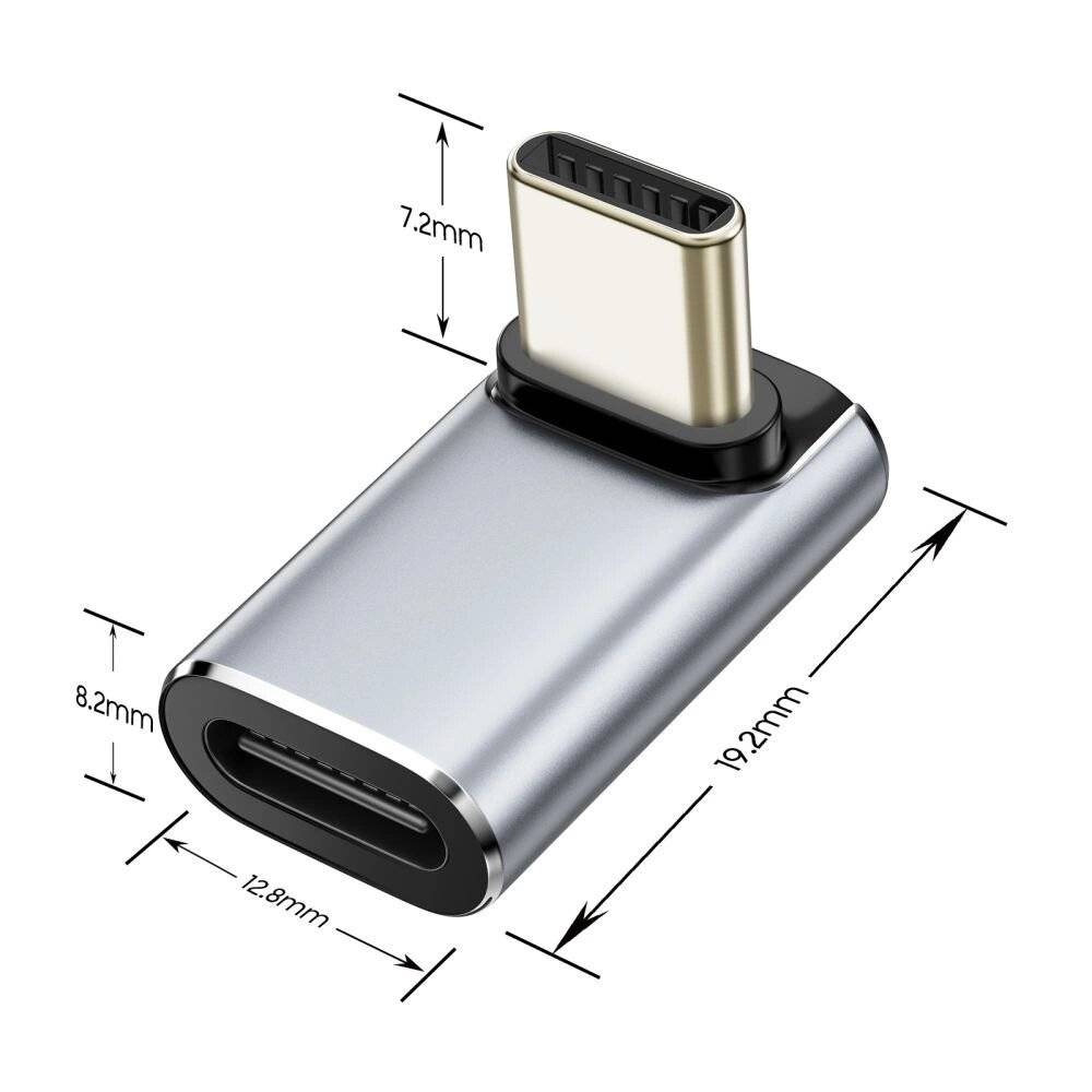 Preisbild für Tech-Protect Ultraboost AA02 USB-C Winkeladapter - Grau