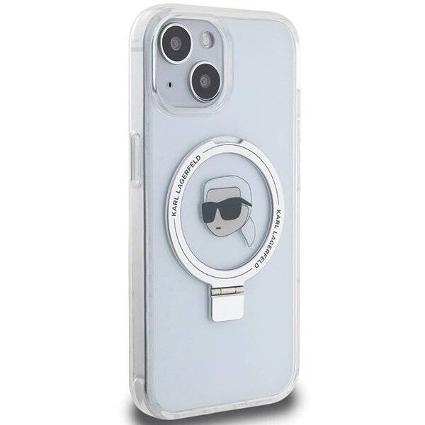 Karl Lagerfeld KLHMP15SHMRSKHH iPhone 15 6,1″ weiß/weiß Hardcase Ring Stand Head MagSafe-4