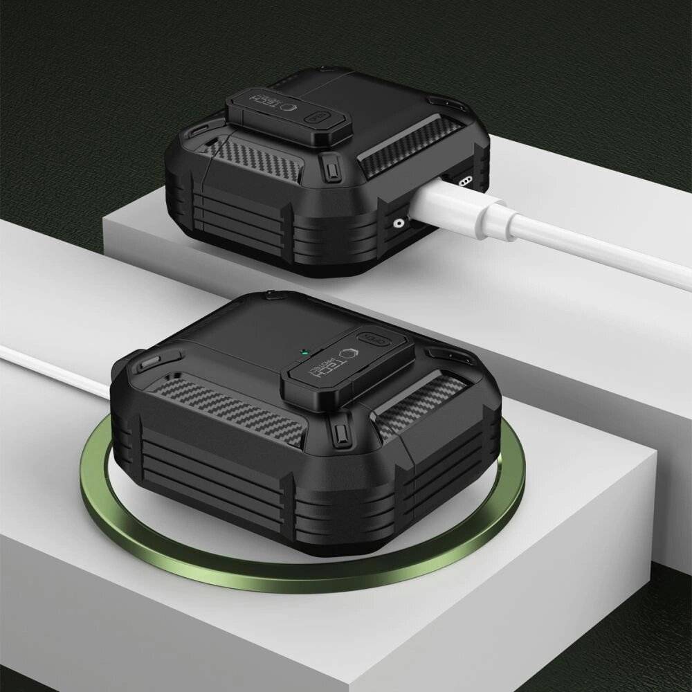 Symbolbild für Tech-Protect Carbonox-Gehäuse AirPods 4 – Schwarz
