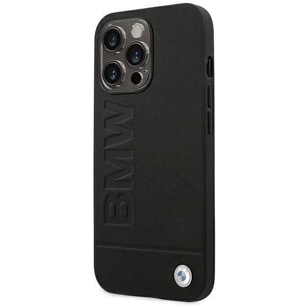 Hülle BMW BMHCP14XSLLBK iPhone 14 Pro Max 6,7″schwarz / schwarz Lederstempel-2