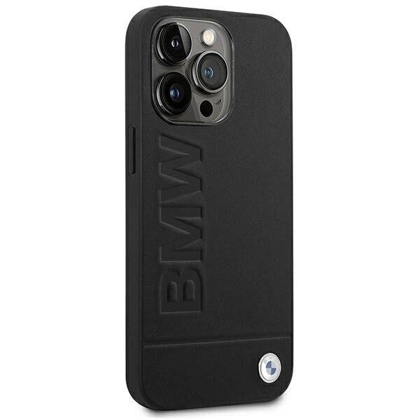 Hülle BMW BMHCP14XSLLBK iPhone 14 Pro Max 6,7″schwarz / schwarz Lederstempel-4