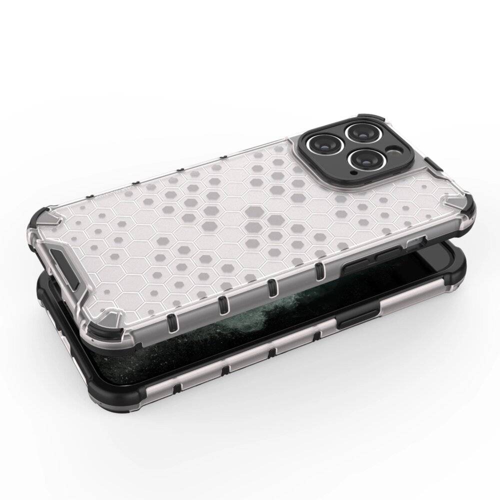 Wabenhülle iPhone 14 Pro gepanzerte Hybridhülle schwarz-1