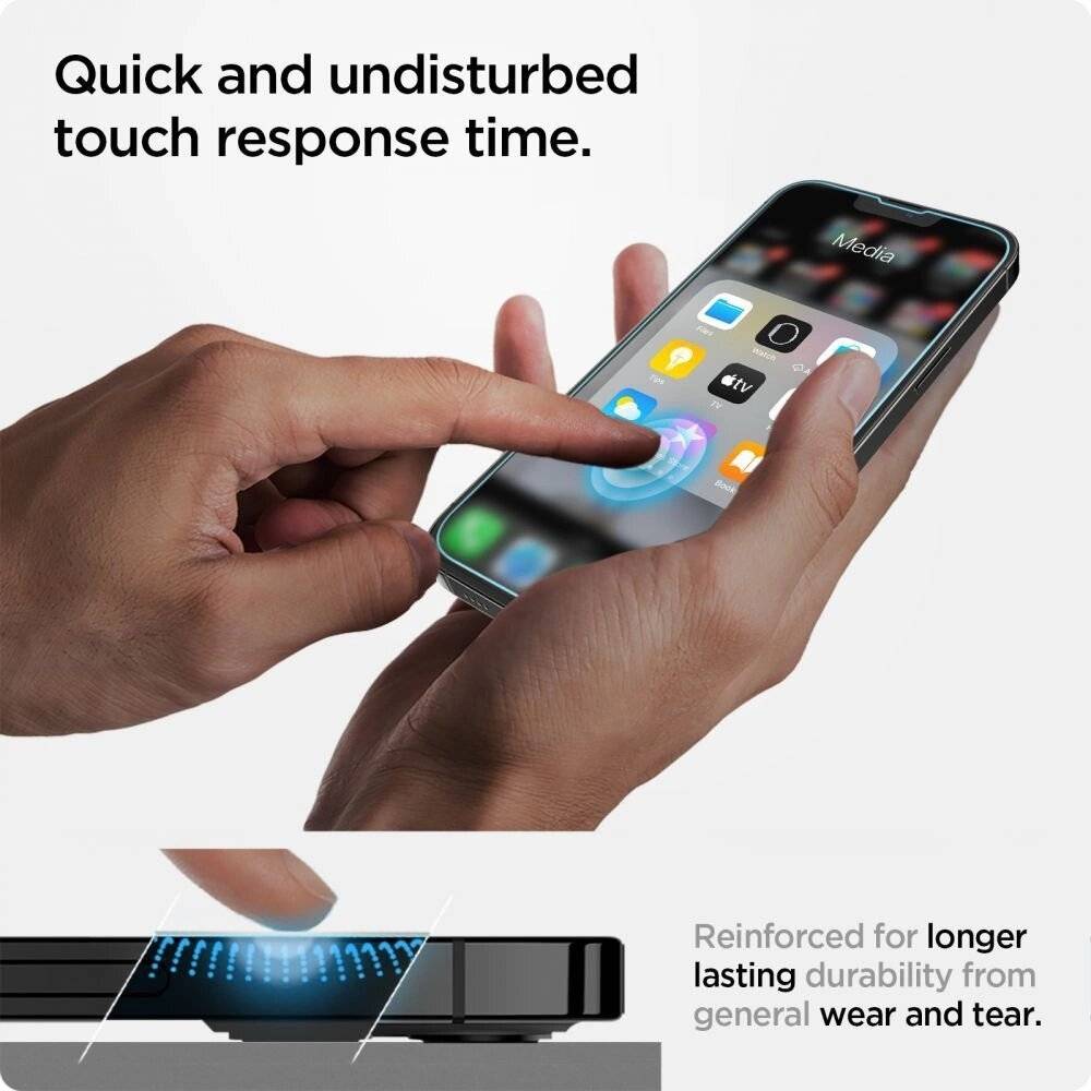 Spigen Glas.tR EZ Fit Tempered Glass iPhone 13 / Pro 14 16e-4
