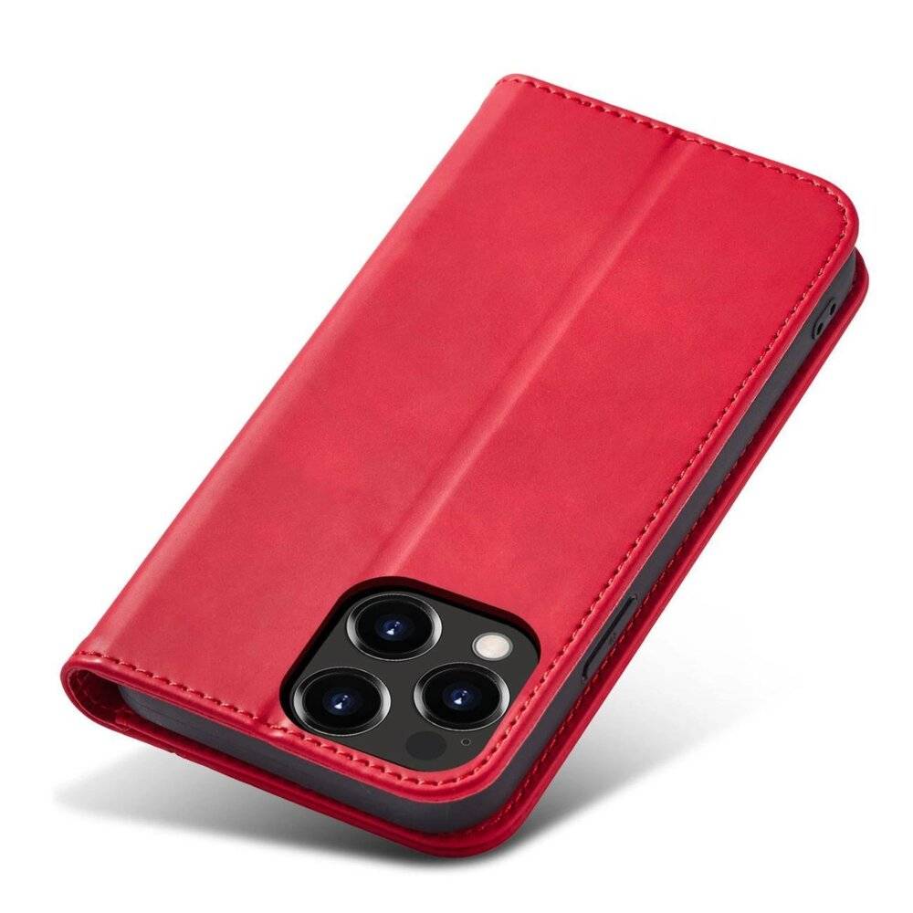 Magnet Fancy Case Hülle iPhone 14 Pro Max Flip Cover Wallet Ständer rot-1