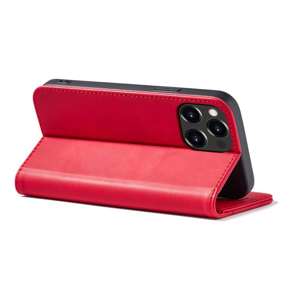 Magnet Fancy Case Hülle iPhone 14 Pro Max Flip Cover Wallet Ständer rot-2