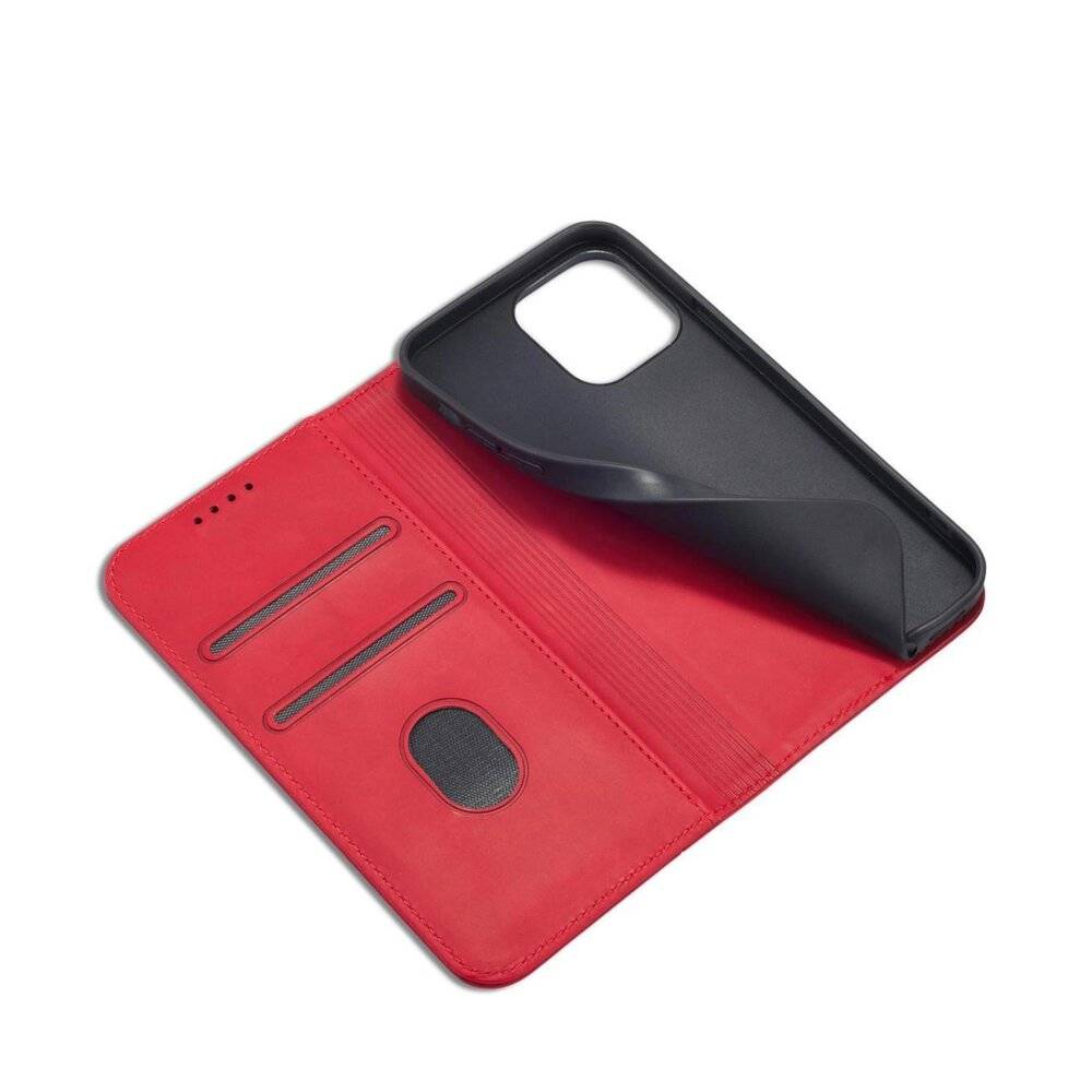 Magnet Fancy Case Hülle iPhone 14 Pro Max Flip Cover Wallet Ständer rot-4