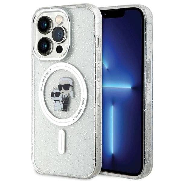 Karl Lagerfeld Karl&Choupette Glitter MagSafe Hülle iPhone 15 Pro – transparent-5