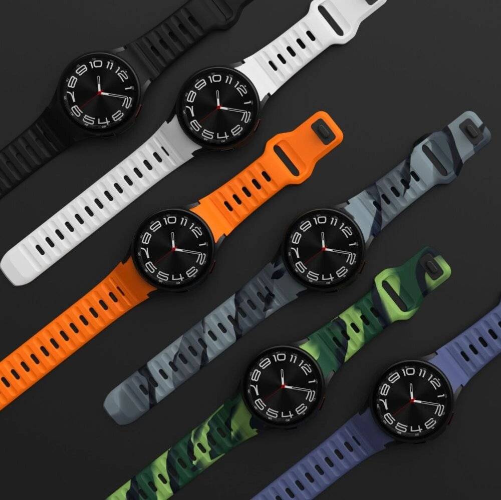 Tech-Protect Silikonband Samsung Galaxy Watch 4/5/5 Pro/6/7/FE – Schwarz-1