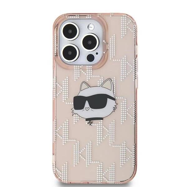 Karl Lagerfeld IML Choupette Head & Monogram Hülle iPhone 14 Pro – Rosa-2