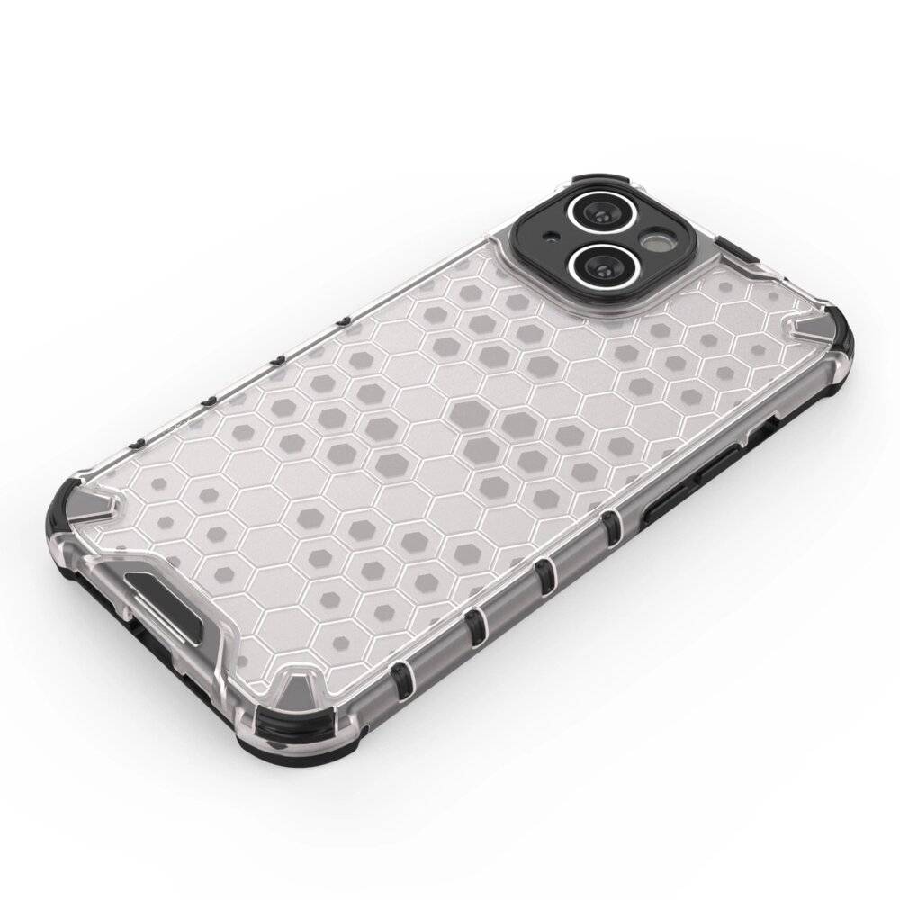 Wabenhülle iPhone 14 gepanzerte Hybridhülle blau-2