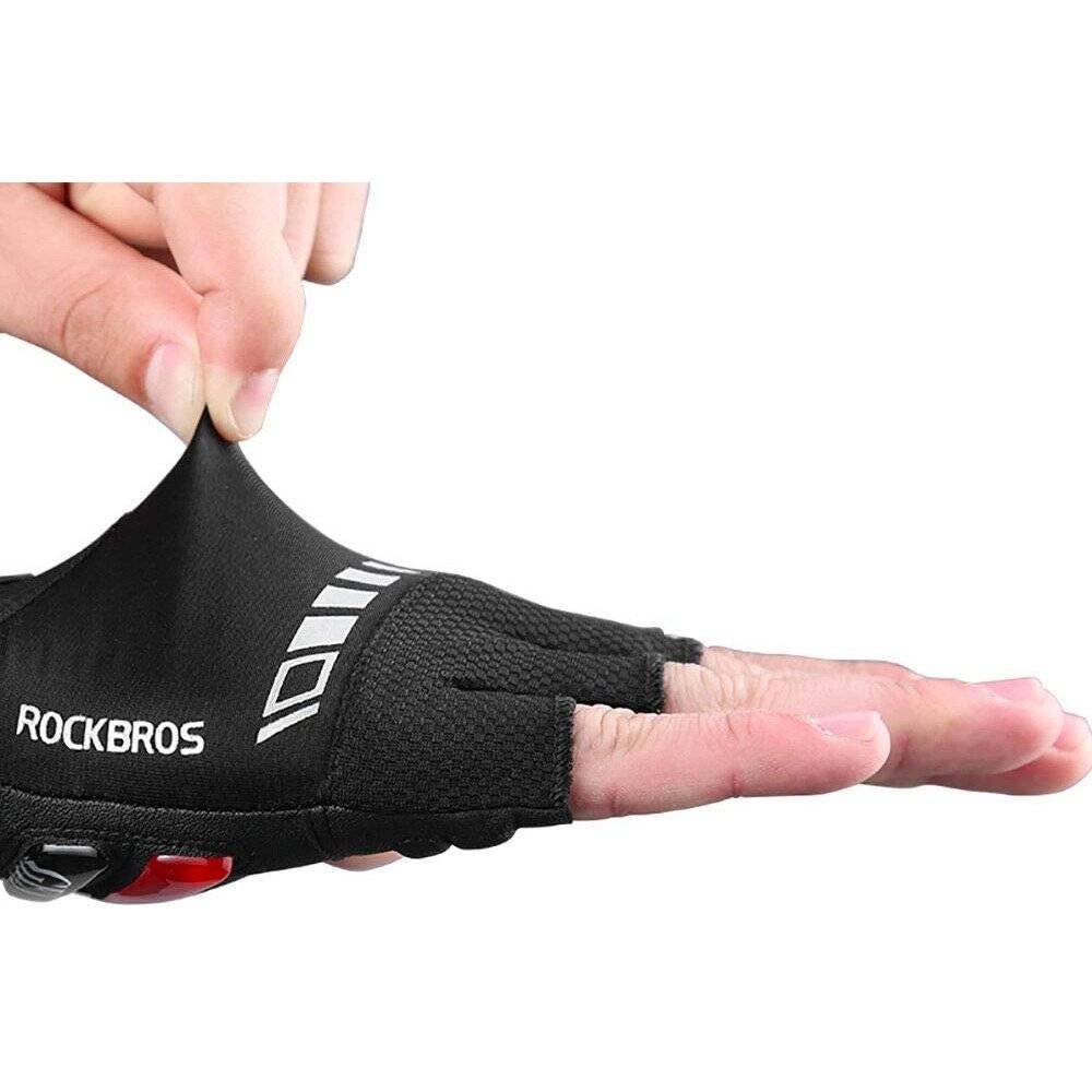 Rockbros S143-BK L Fahrradhandschuhe Gel-Einsätzen - Schwarz-1