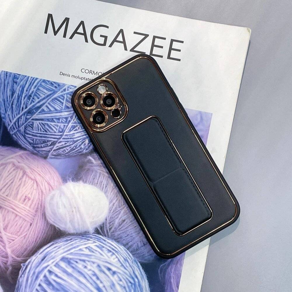 Neue Kickstand Case Hülle iPhone 13 Pro Max Ständer schwarz-1