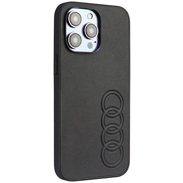 Audi Kunstleder iPhone 14 Pro Max 6,7″ schwarz/schwarz Hardcase AU-TPUPPCIP14PM-TT/D1-BK-1