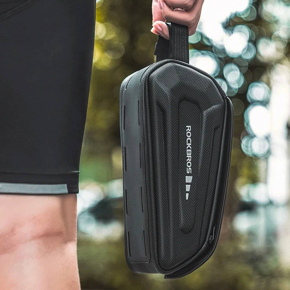 Preisbild für Rockbros 30120064001 wasserdichte Rahmen-Fahrradtasche Telefonabdeckung – Schwarz