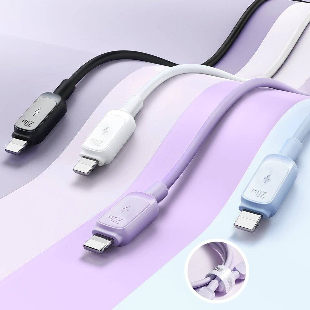 Joyroom Multi-Color Series A14 USB-C / Lightning 20W Kabel 1,2 m - Weiß-1