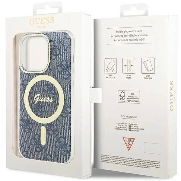Guess IML 4G MagSafe Hülle iPhone 15 Pro – blau-1