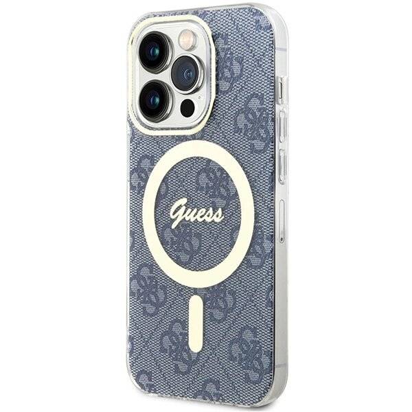 Guess IML 4G MagSafe Hülle iPhone 15 Pro – blau-2