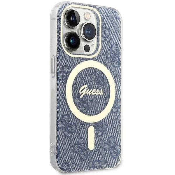 Guess IML 4G MagSafe Hülle iPhone 15 Pro – blau-4