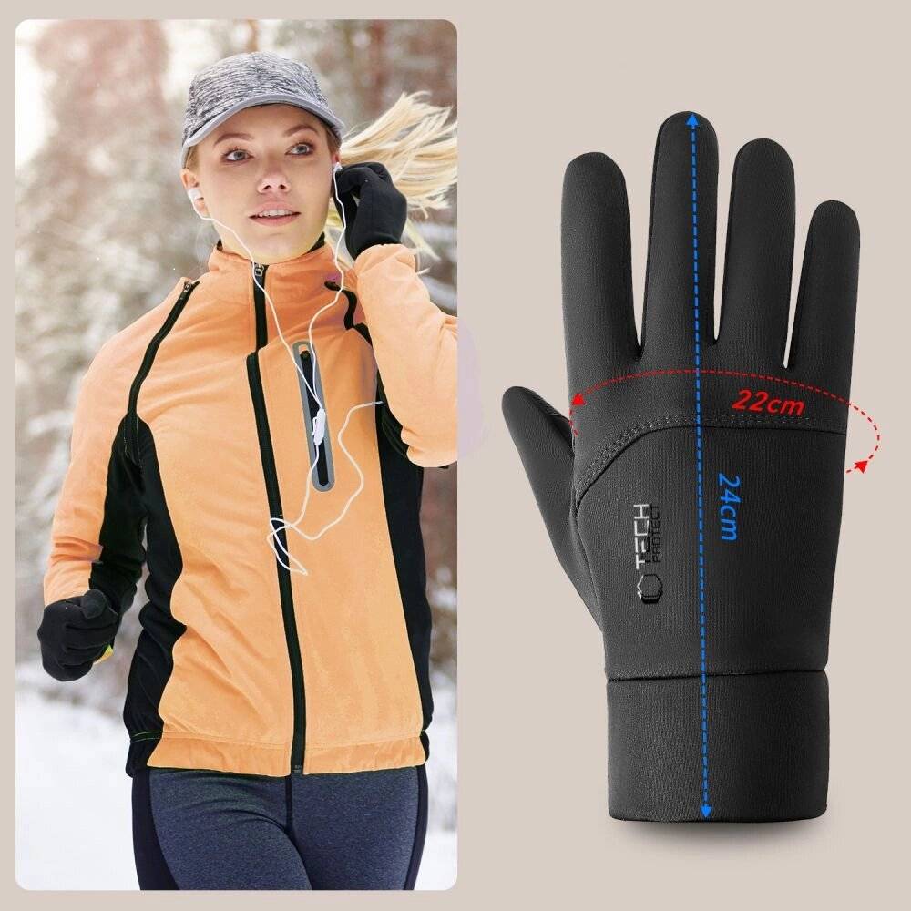 Tech-Protect WG01 Handschuhe M-Touch-Spitzen – schwarz-4