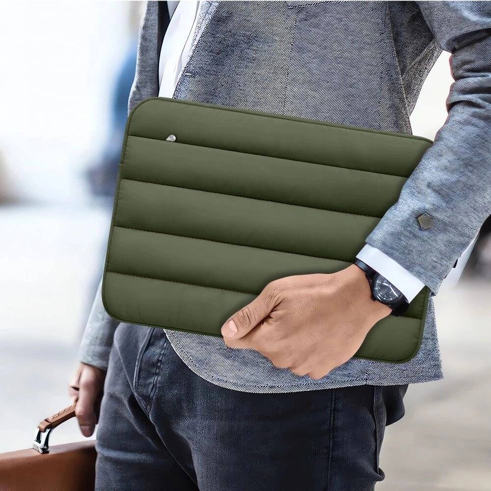 Tech-Protett Fluffy Laptoptasche 13-14 - Grün-1