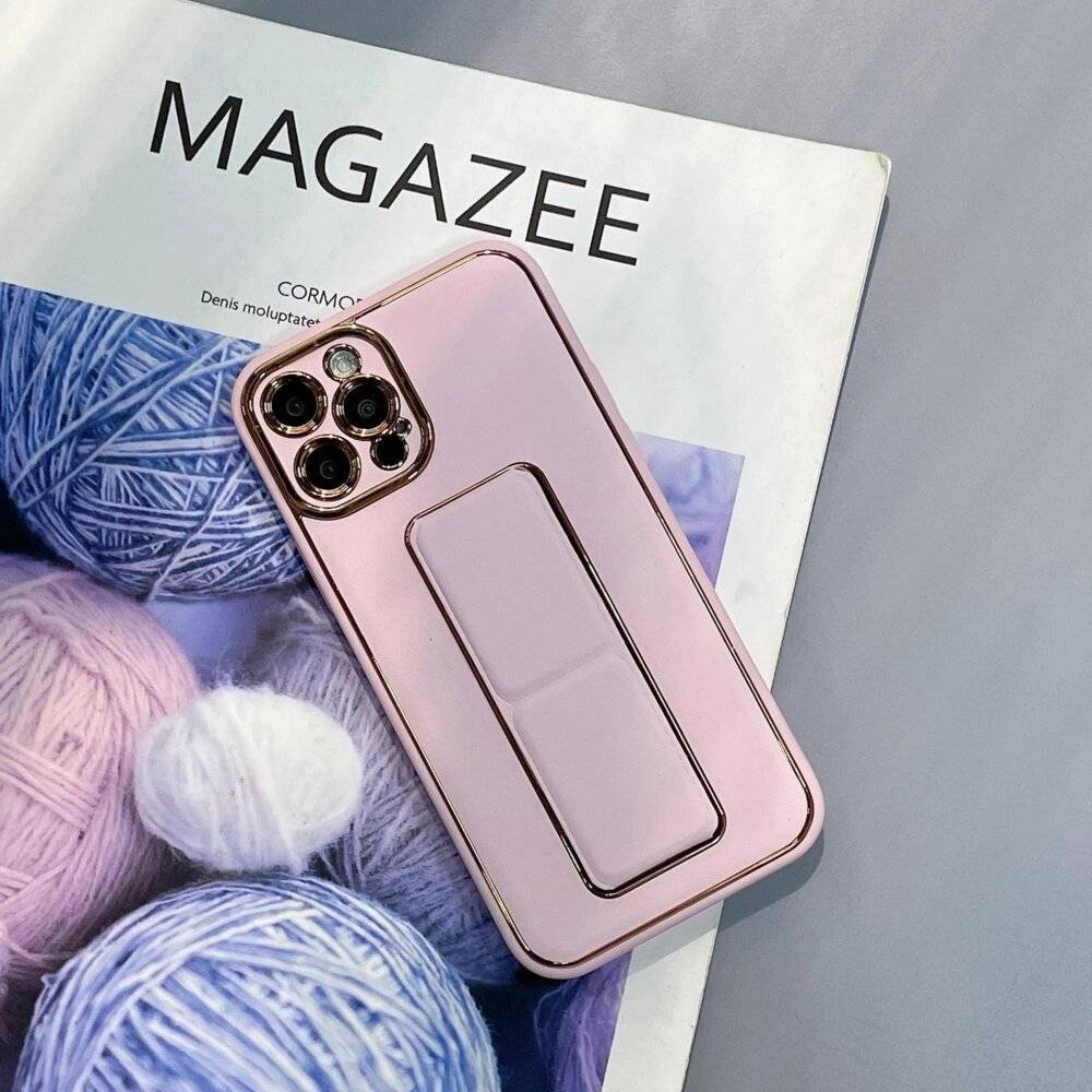 Neue Kickstand Case Hülle iPhone 13 Pro Ständer Pink-1