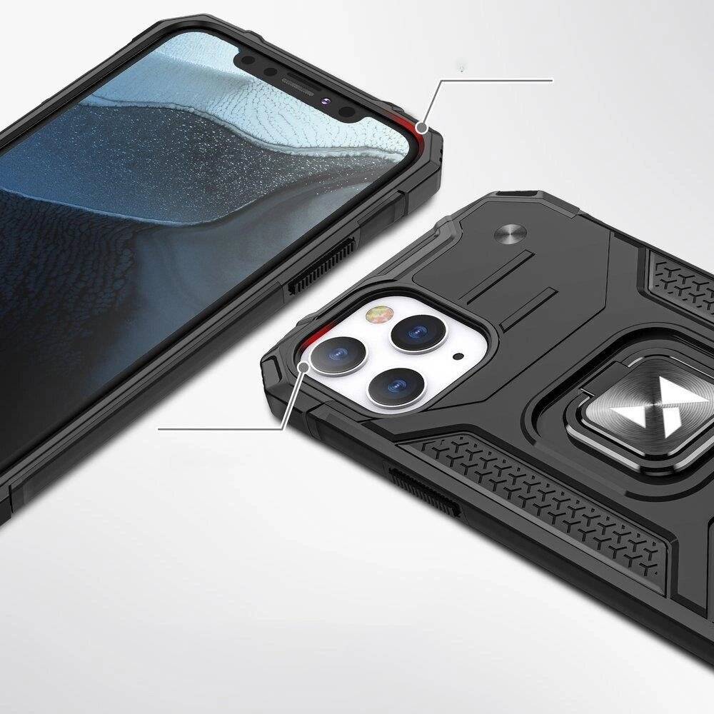 Wozinsky Ring Armor robuste Hybrid-Hülle + Magnethalterung iPhone 13 Pro Max silber-2