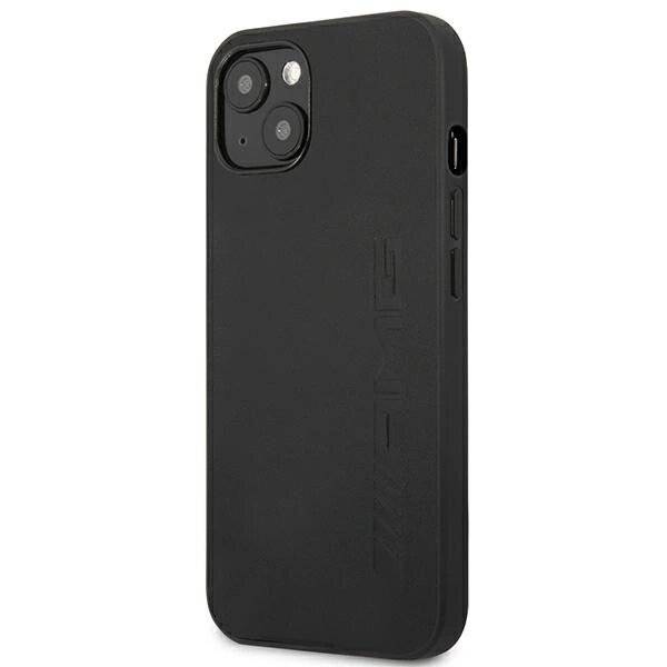 AMG AMHCP14SDOLBK iPhone 14 6.1″schwarz / schwarz Hardcase Leder Hot Stamped-1