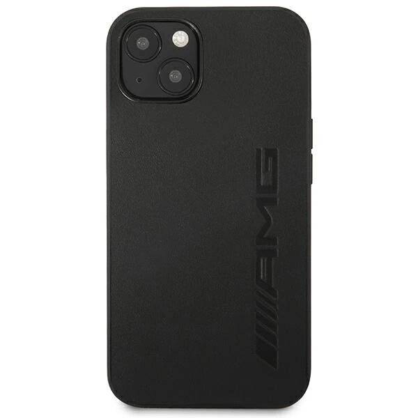 AMG AMHCP14SDOLBK iPhone 14 6.1″schwarz / schwarz Hardcase Leder Hot Stamped-2