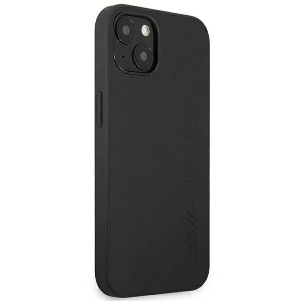 AMG AMHCP14SDOLBK iPhone 14 6.1″schwarz / schwarz Hardcase Leder Hot Stamped-3