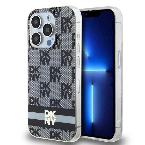 DKNY IML Checkered Mono Pattern & Printed Stripes MagSafe Hülle iPhone 14 Pro Max – Schwarz-5