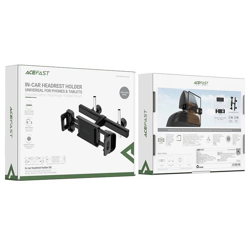 Acefast Autokopfstützenhalterung Handy Tablet 135-230mm Breite schwarz D8-3