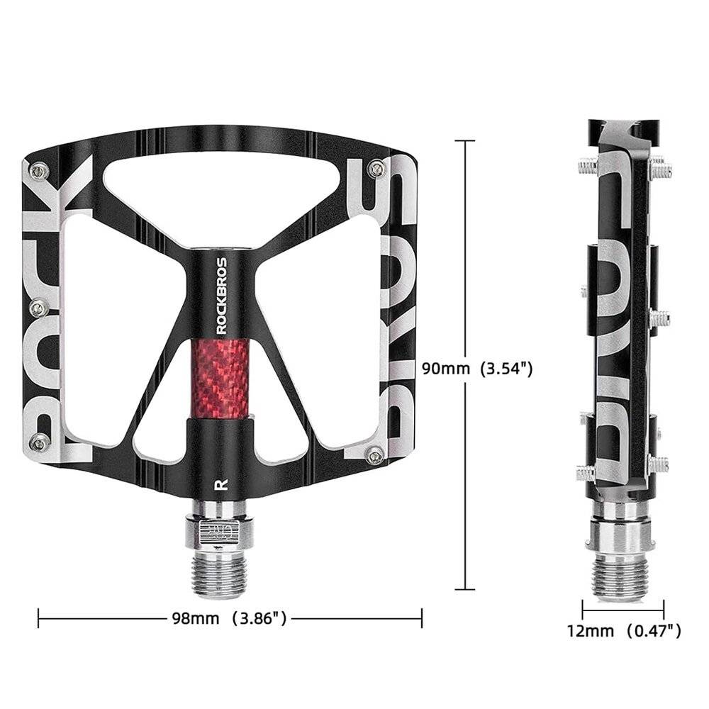 Rockbros 37213071001 Fahrradpedal-Set Aluminiumlegierung – Schwarz-2
