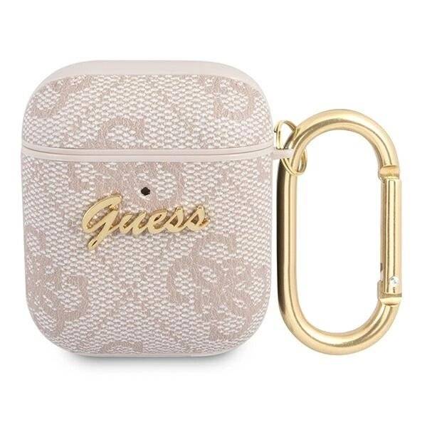 Guess 4G Script Metal Collection Case AirPods 1 / 2 - Rosa-1